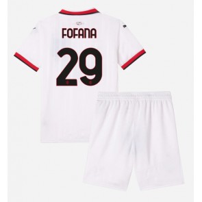 AC Milan Youssouf Fofana #29 Dětské Venkovní dres komplet 2024-25 Krátký Rukáv (+ trenýrky)